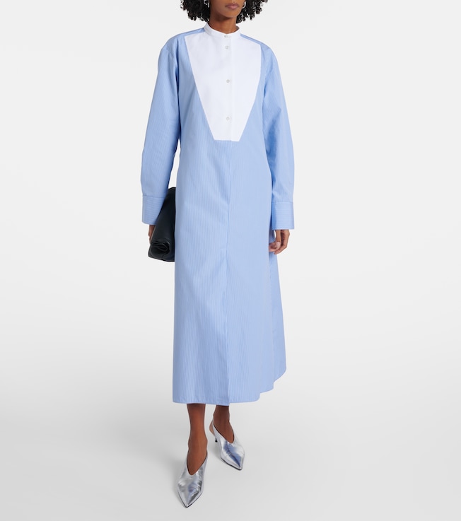 Jil Sander Pinstripe cotton shirt dress