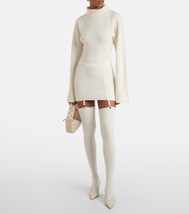 Aya Muse Cursa cashmere sweater dress and socks