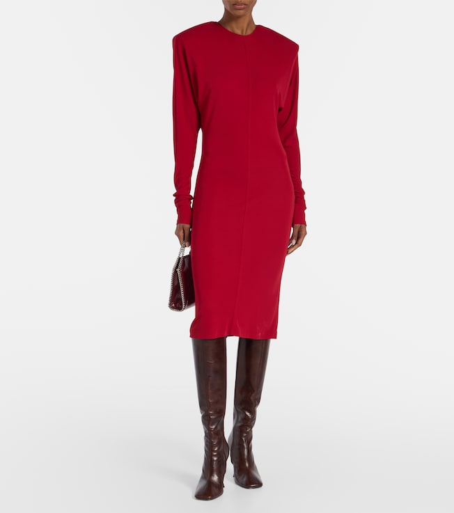 Stella McCartney Crêpe jersey midi dress
