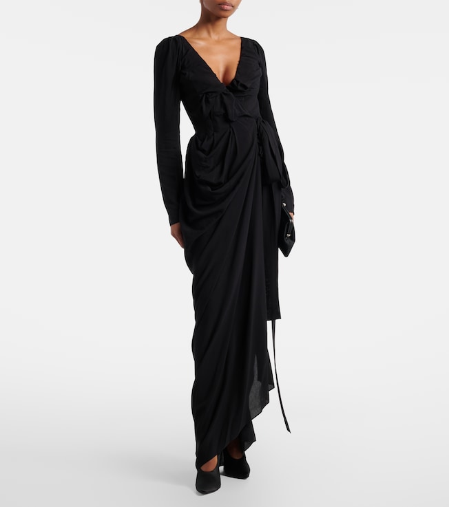 Vivienne Westwood - Panther gathered asymmetric maxi dress | Plush