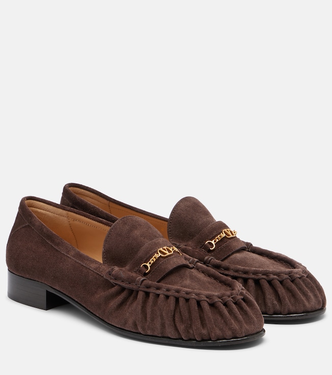 Tory Burch - Crystal-embellished suede loafers | Plush display picture 2