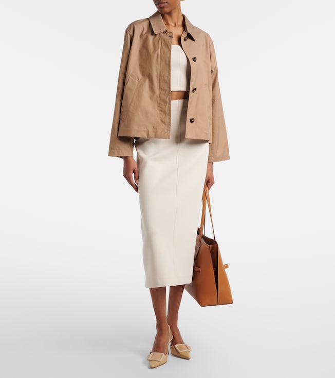 S Max Mara Cadmio cotton-blend jersey pencil skirt
