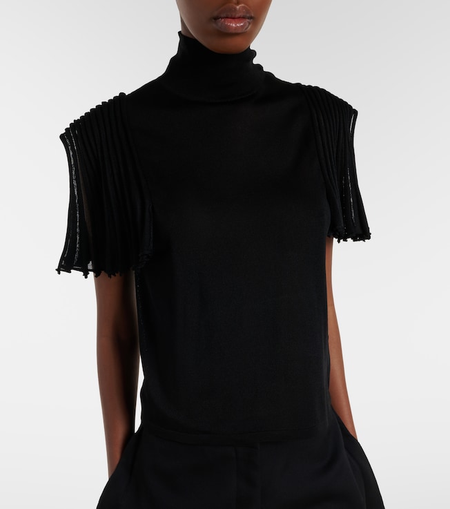 Alaïa Semi-sheer turtleneck top