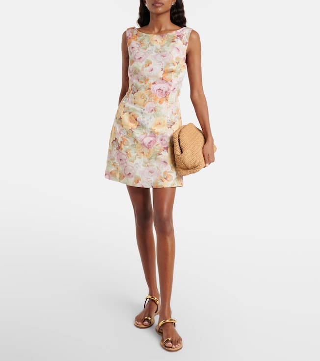 Faithfull Sofia floral linen minidress