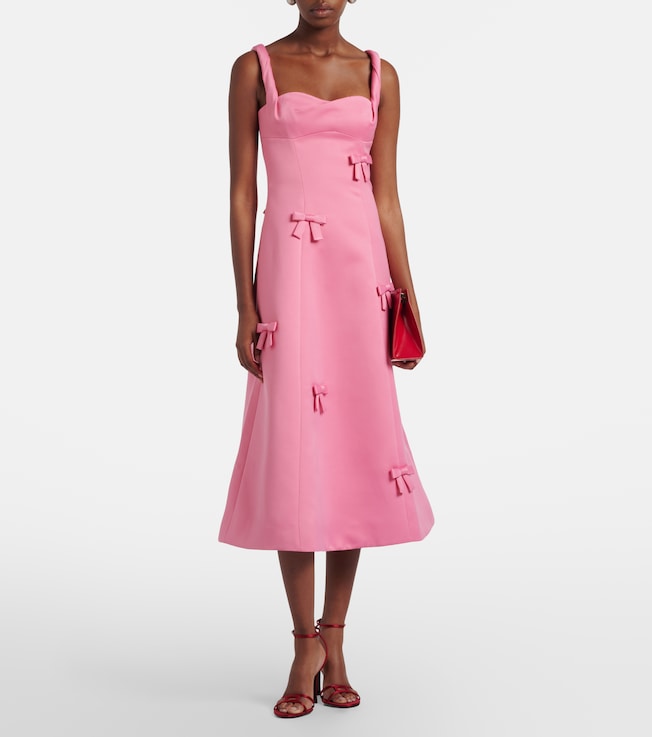 LEO LIN Beatrice bow-detail midi dress