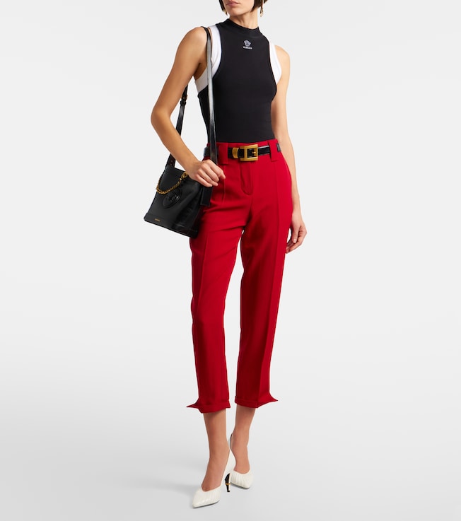 Versace Virgin wool slim pants