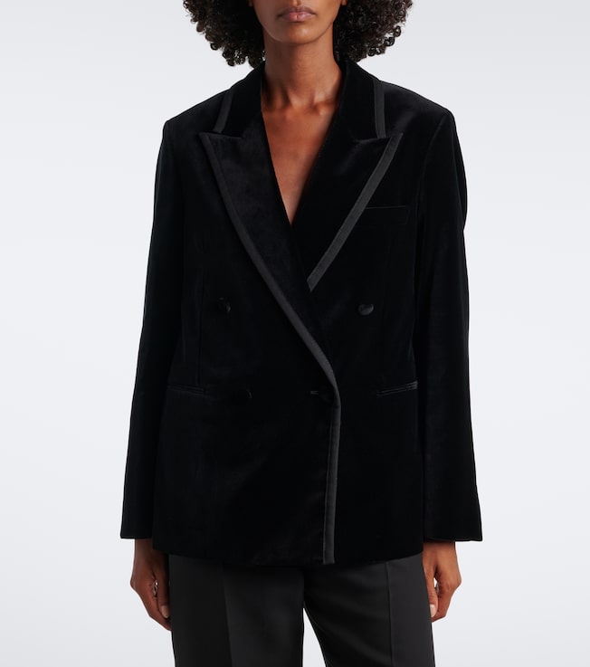 Fendi Double-breasted velvet blazer