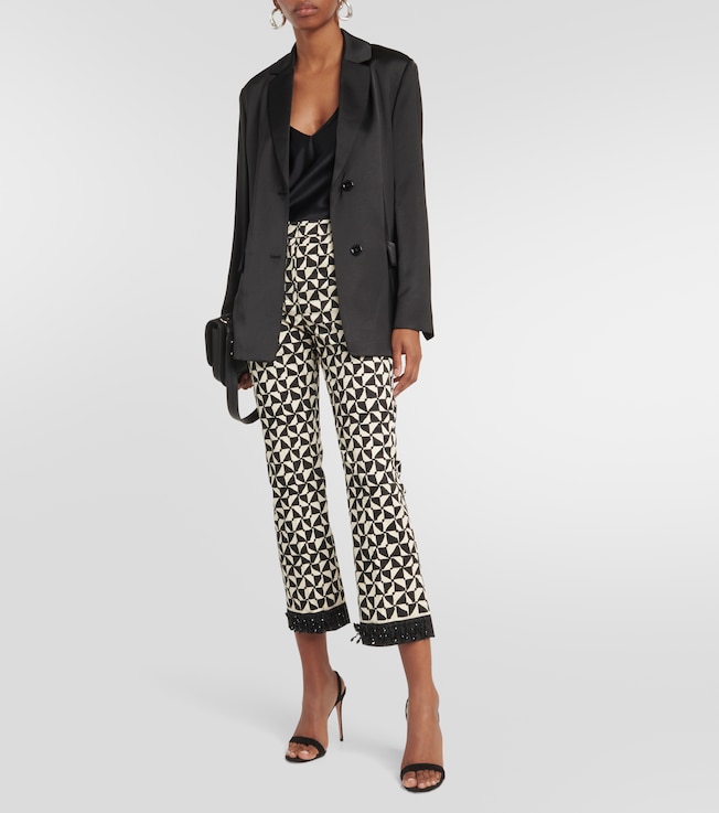 S Max Mara Nereo printed cropped pants