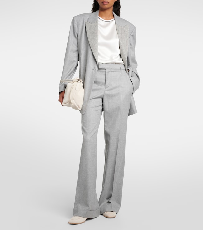 Brunello Cucinelli Silk-blend satin top