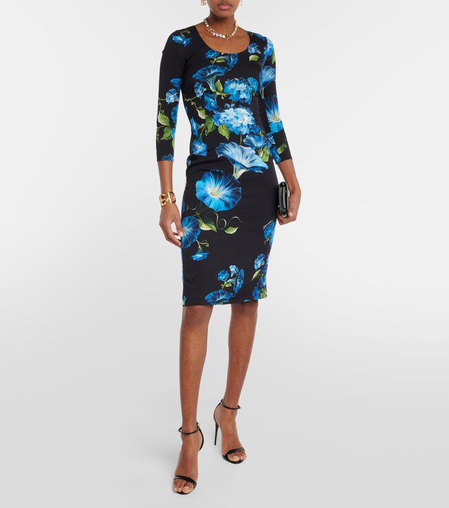 Dolce&Gabbana Floral silk-blend midi dress