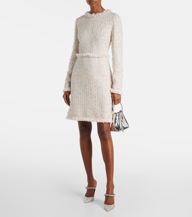 Giambattista Valli Fringed bouclé minidress