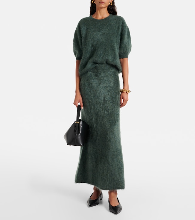 LISA YANG Asta knitted cashmere midi skirt