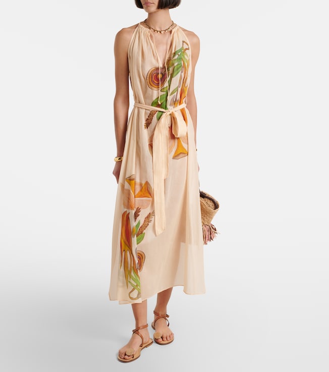 Ulla Johnson x Anna Zemánková cotton midi dress