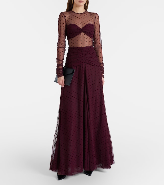 Rebecca Vallance Barbera point d'esprit tulle gown