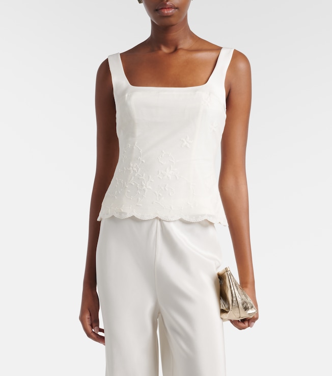 POSSE Cove embroidered tulle top