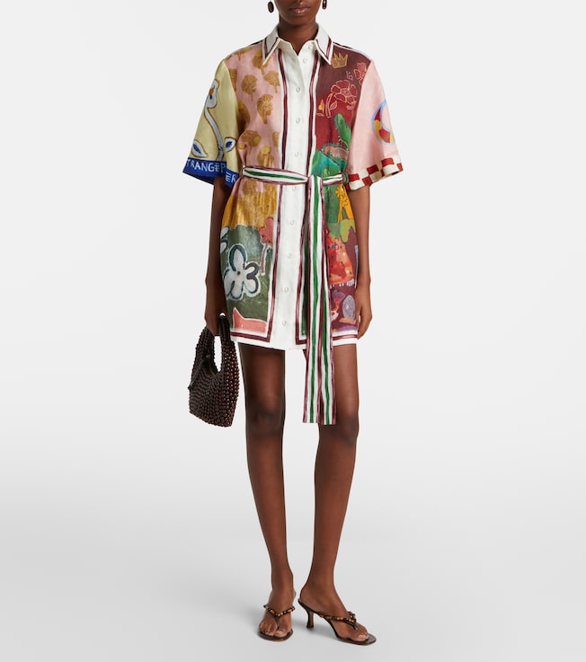 Alémais x MLAK Tangible Love linen shirt dress