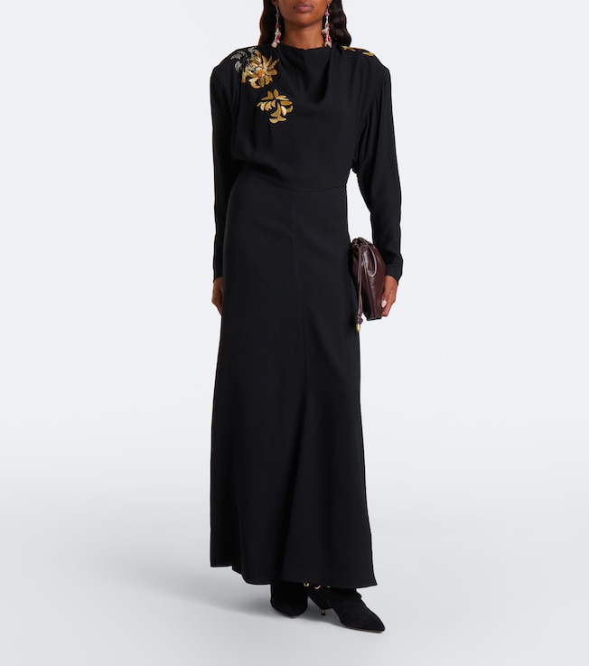Isabel Marant Samsha embellished crêpe maxi dress