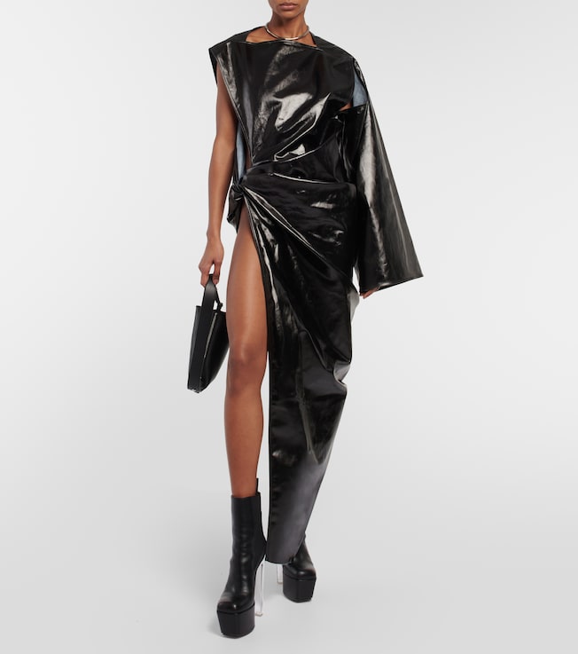 Rick Owens Asymmetrical denim gown