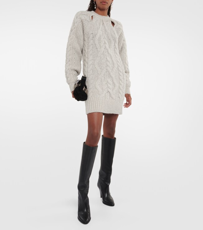 Isabel Marant Nazae cable-knit mini sweater dress