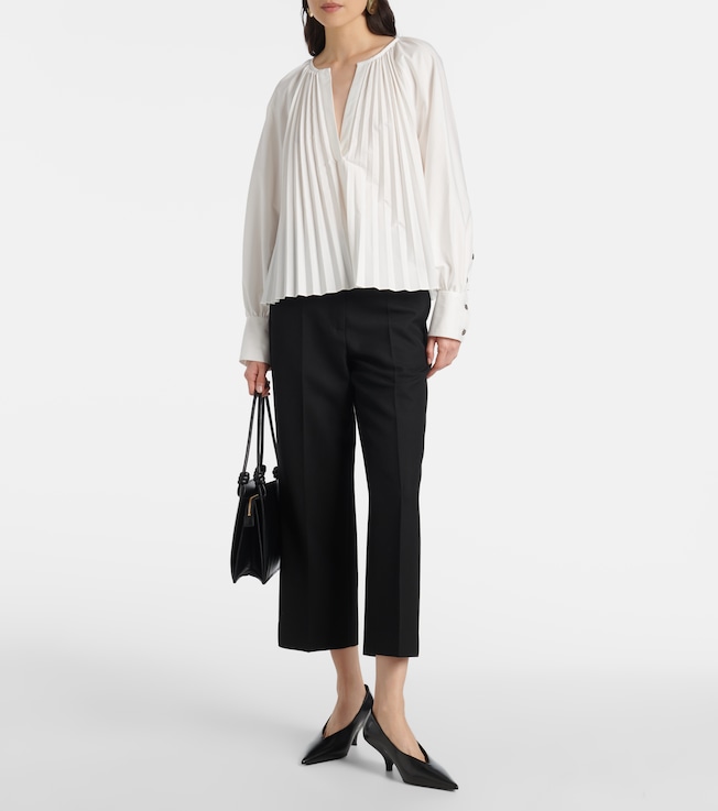 Proenza Schouler Monica cotton-blend poplin blouse