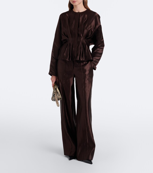 JOSEPH Jnane linen and silk wide-leg pants