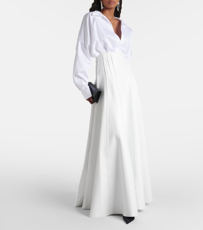 Norma Kamali Grace faux leather maxi skirt