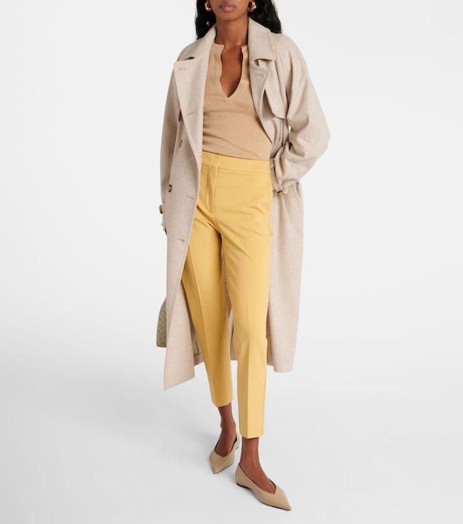 Max Mara Pegno cropped jersey slim pants