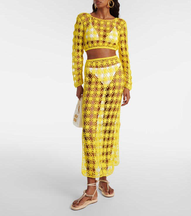 Anna Kosturova Bella crochet cotton crop top
