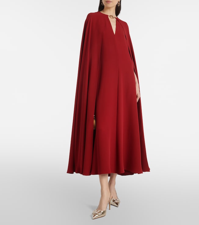 Valentino Cady Couture caped silk gown