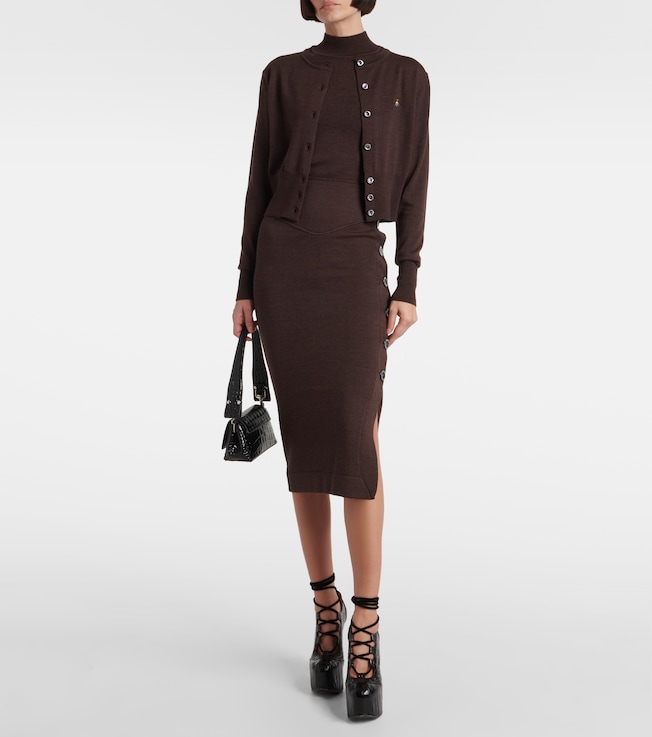 Vivienne Westwood Pamela knitted wool midi skirt