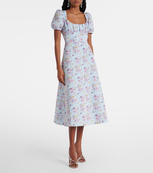 Markarian Elora floral ikat midi dress
