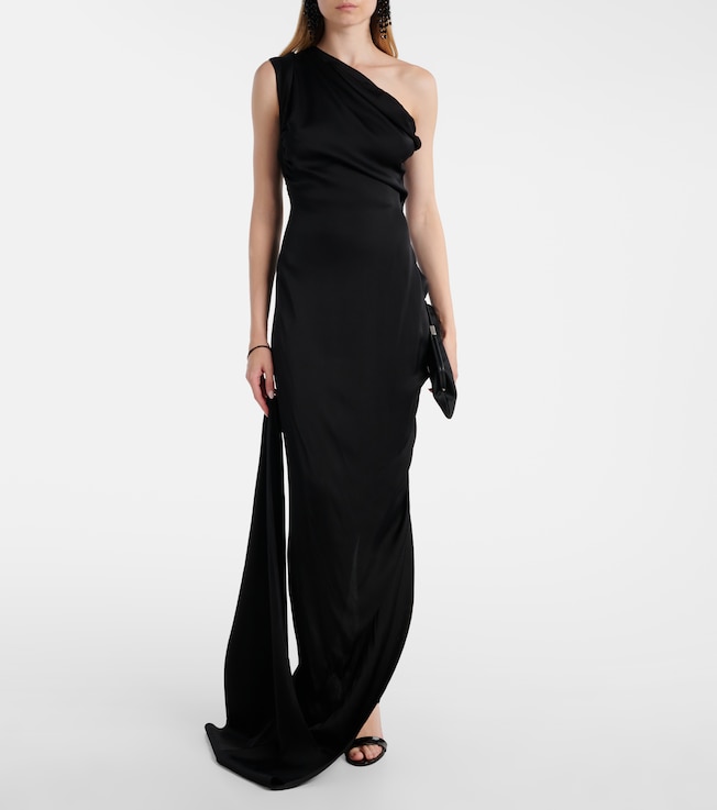 Vivienne Westwood Andreas draped one-shoulder satin gown