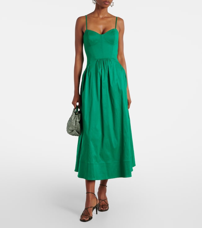 Rebecca Vallance Bailey belted pleated midi dress