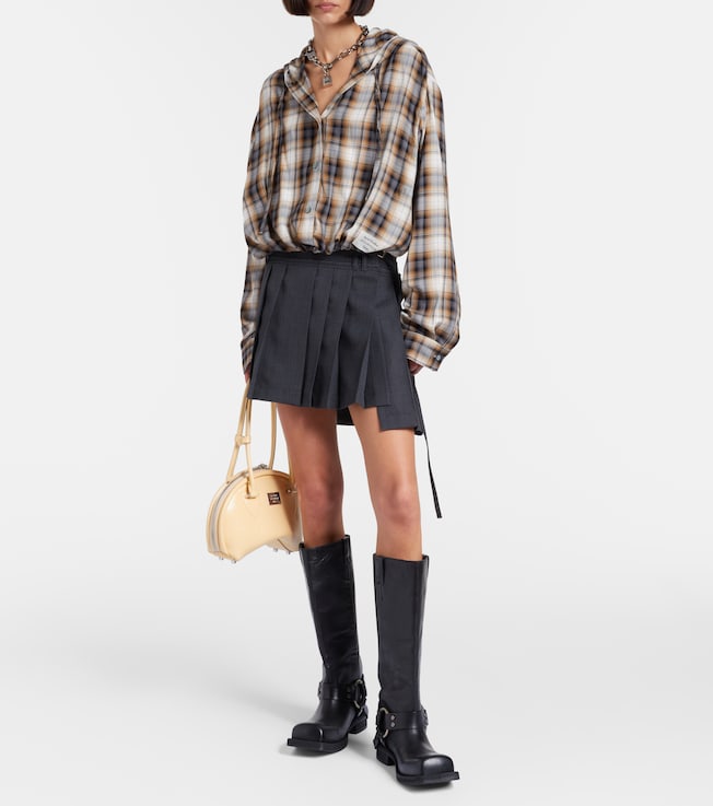 Acne Studios Asymmetric pleated miniskirt