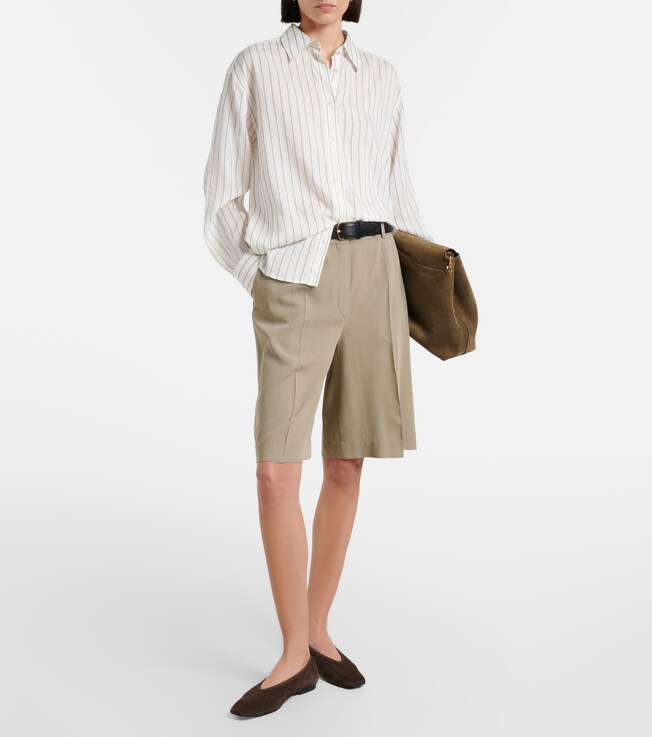 TOTEME High-rise Bermuda shorts
