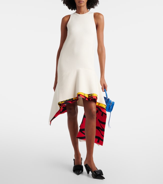 Loewe Asymmetric printed minidress