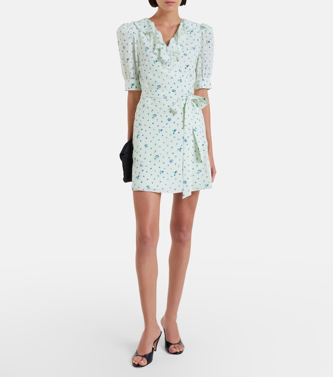 Alessandra Rich Floral silk minidress