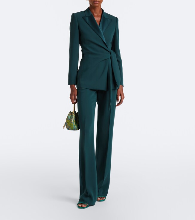 Max Mara Elegante cady wrap blazer