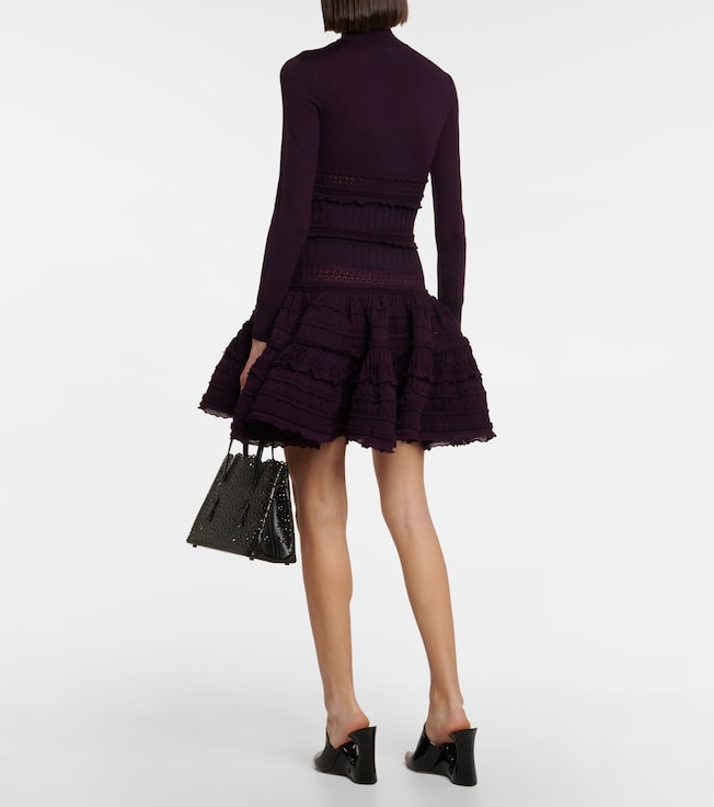 Alaïa Alaïa Ruffle virgin wool minidress