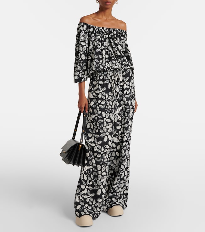 Marni Printed wide-leg pants