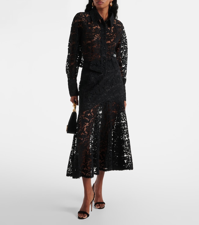 Patou Cropped lace blouse