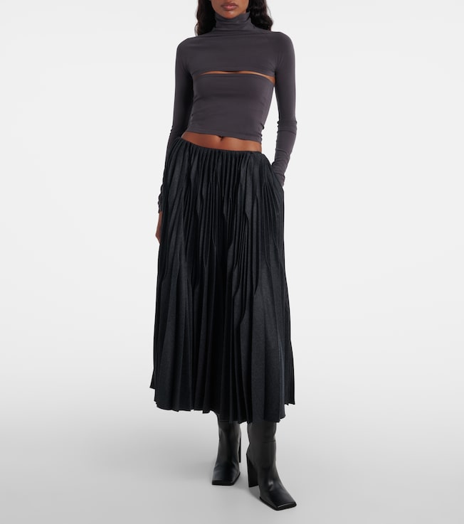 Alaïa Second-Skin cropped cutout top