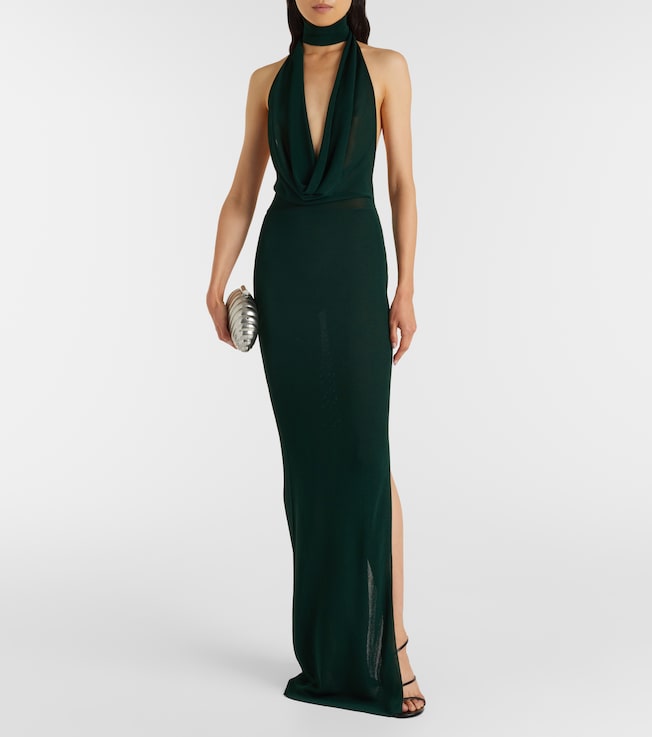 Aya Muse Draped jersey gown