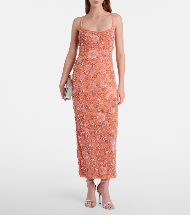 Rachel Gilbert Francesca embellished floral gown