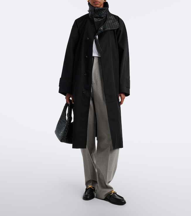 Bottega Veneta Intrecciato cotton trench coat