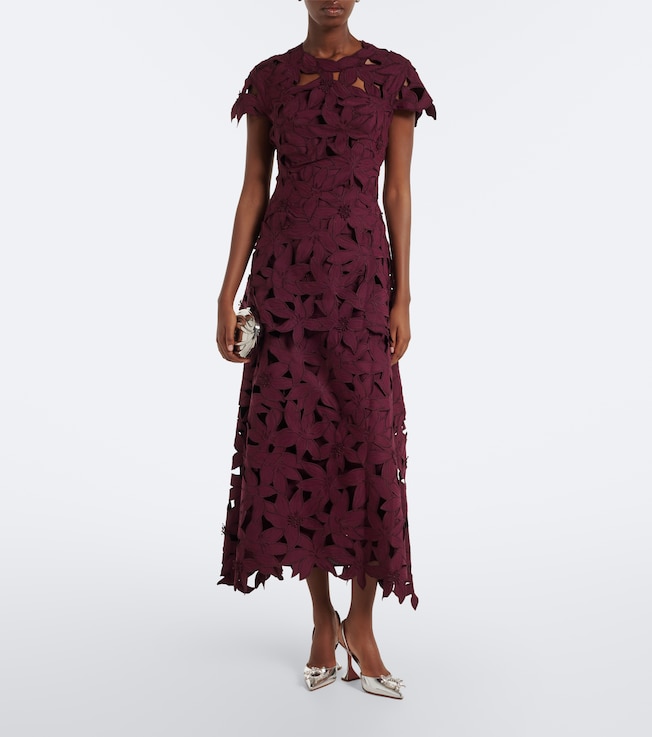 SIMKHAI Neve floral guipure lace cocktail dress