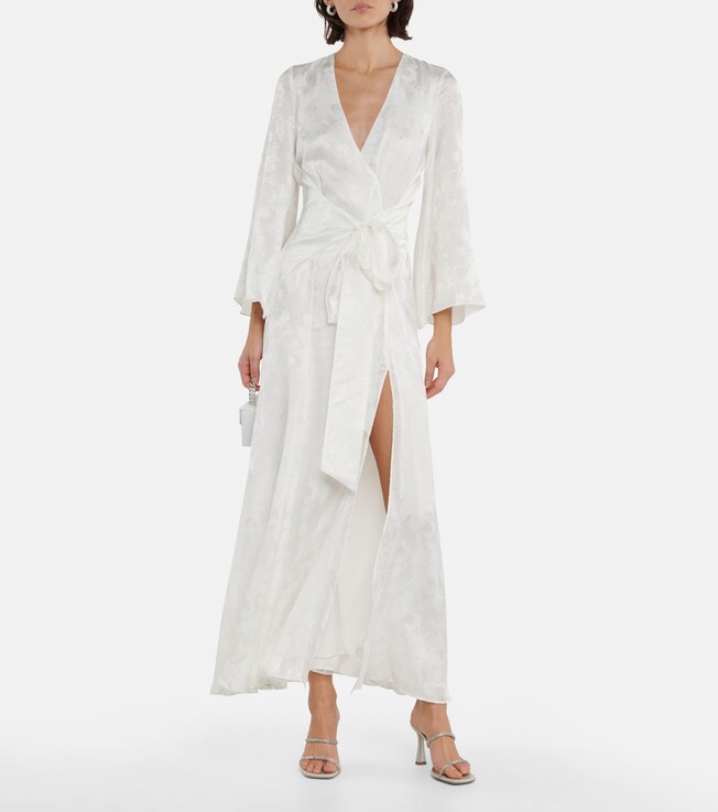 Galvan Bridal Havana silk-blend gown