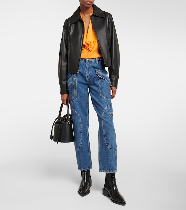 RE/DONE Racer high-rise tapered cargo jeans