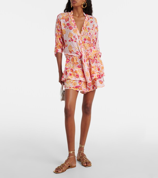 Poupette St Barth Azia floral shirt