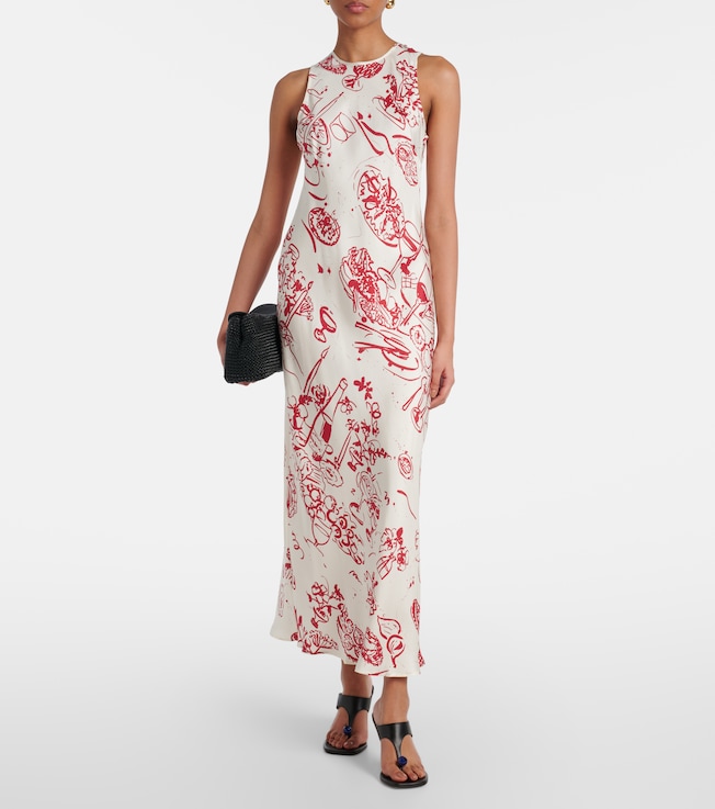  Printed silk maxi dress